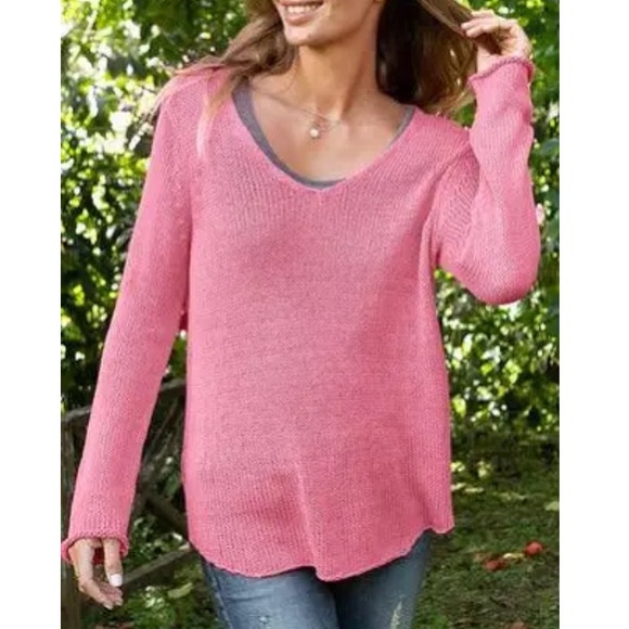 Wooden Ships Sweaters - Wooden Ships Shirt Tail V Cotton Sweater